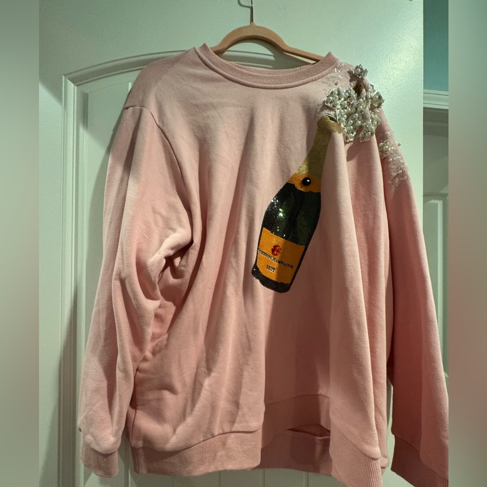 Light Pink Popping Champagne Sweatshirt